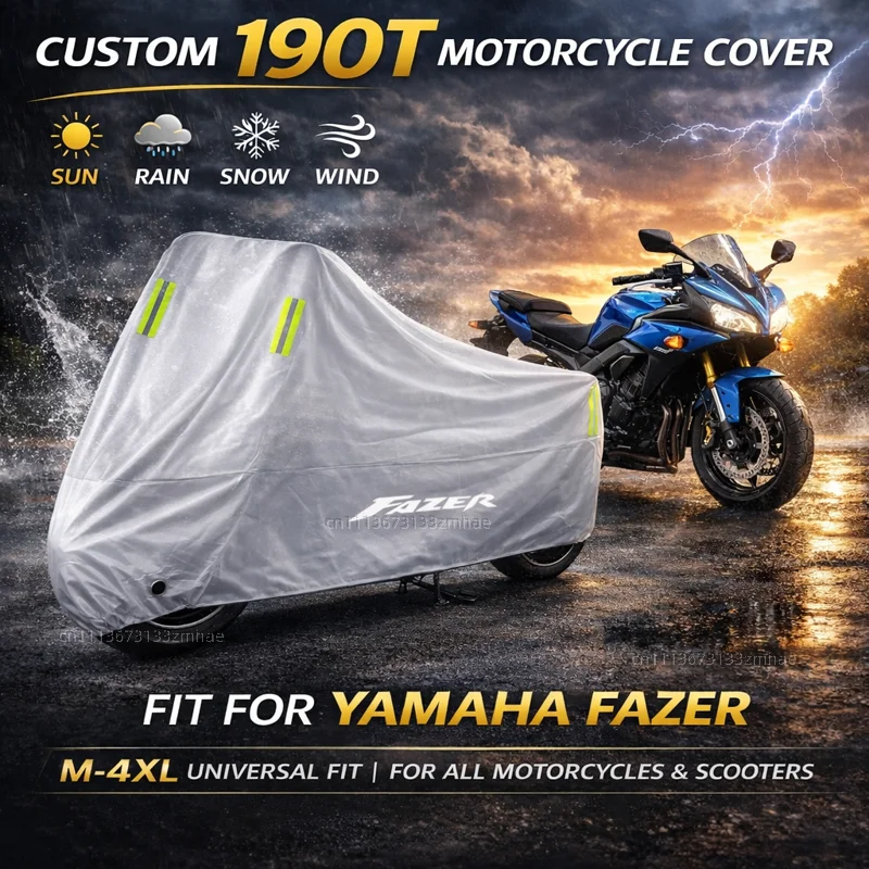 

Чехол для мотоцикла Yamaha FZ1 FAZER FZ6 FZ6R FZ8 FAZER FZ750 FZR1000, водонепроницаемый, сверхпрочный, для улицы, защита от дождя, пыли и солнца