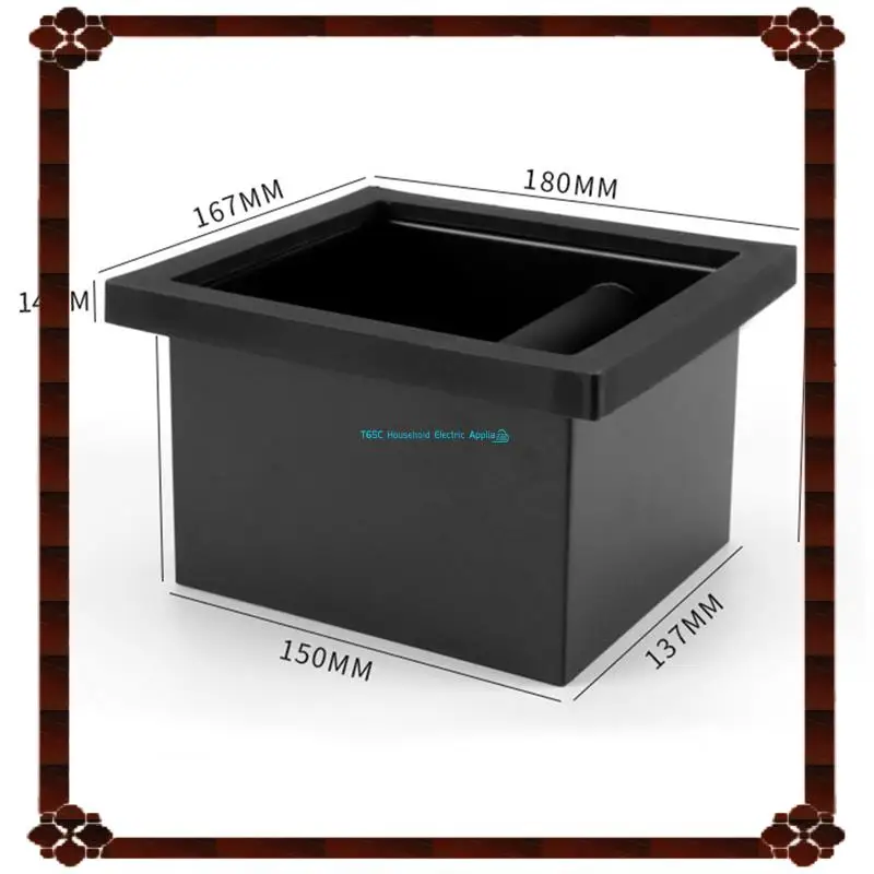 커피 찌꺼기 상자 데스크탑 임베디드 중공 바닥 없는 찌꺼기 상자 사각형 스테인레스 스틸 커피 노크 찌꺼기 버킷 내구성