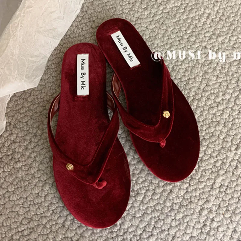 

2024 Summer Gold Green New Brand Women Slip On Flip Flop Ladies Elegant Outdoor Flat Heel Vaction Slipper Open Toe Casual Slides