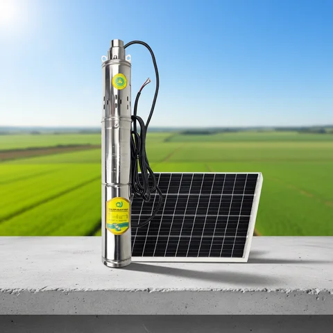 750W 370W 150W 12V-72V Deep Well Pump With Built-In Controller Solar Submersible Pless Steel Submersible Pump for Agriculture