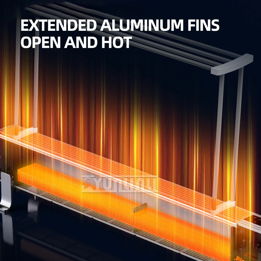 توفير الطاقة اللوح سخان كهربائي الحرارة السريعة 2200 واط سخان محمول للمنزل والمكتب غرفة القدم دفئا #4