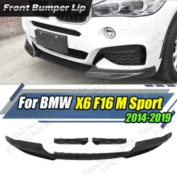 X6 F16 Car Front Bumper Lip Splitter Lower Diffuser Guard Spoiler Body Kit For BMW X6 F16 M Sport 2014 2015 2016 2017 2018 2019