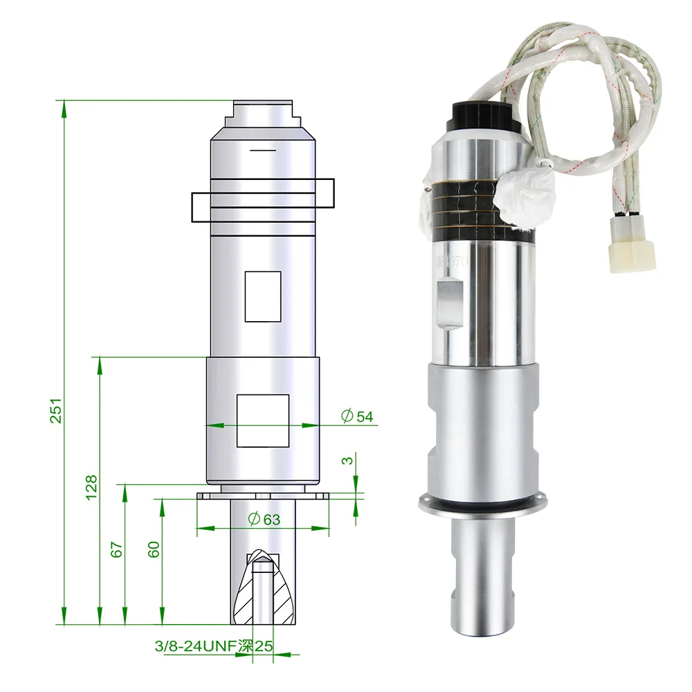 

20kHz 2000W Piezoelectric Ceramic Ultrasonic Welding Transducer And Booster