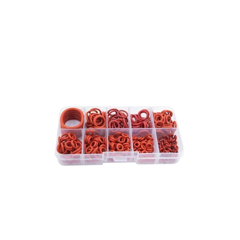 351PCS Silicone O-Ring Assortment Kit, Oil & Heat Resistant, for Auto and Plumbing Pipe