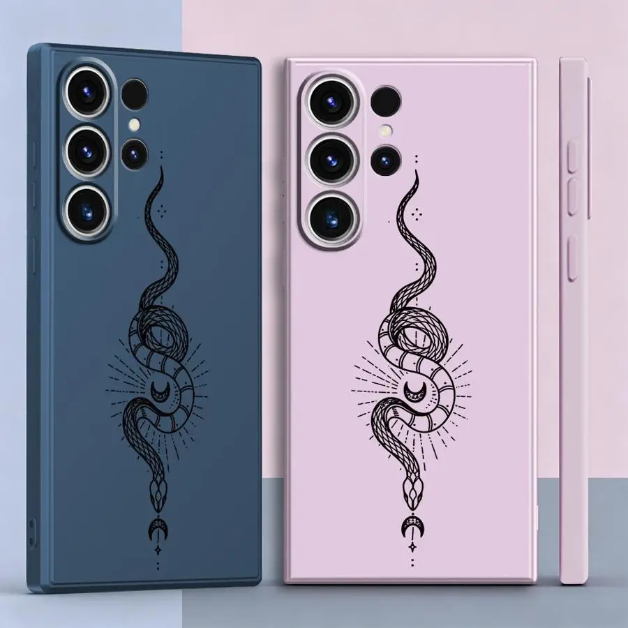Phone Cover Case for Samsung Galaxy S26 S22 S21 Plus S20 FE S23 Note 20 10 Ultra S25 Edge S24 Ultra Ornate Snake Print