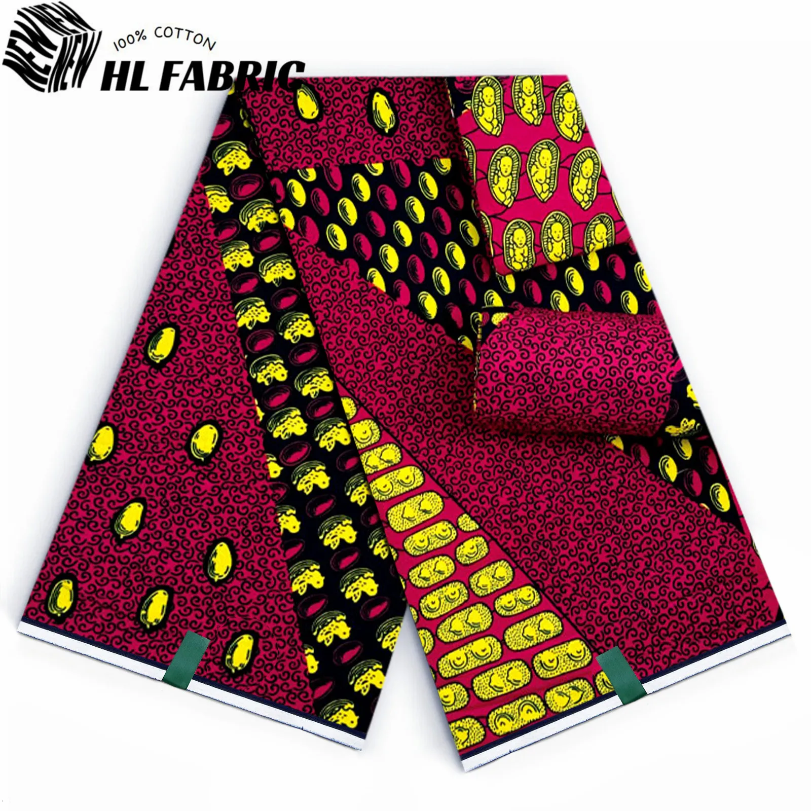 

Настоящая восковая африканская восковая ткань, нигерийская Анкара, блокирующие принты, батик, Hollandaise, ткань, голландская ткань Pagne, 100% хлопок для шитья VL-099