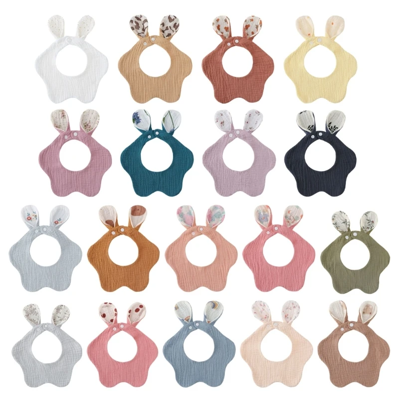Baby Towel Lovely Ears Designs Newborns Apron Adjustable Apron for Daily Wear 40JC