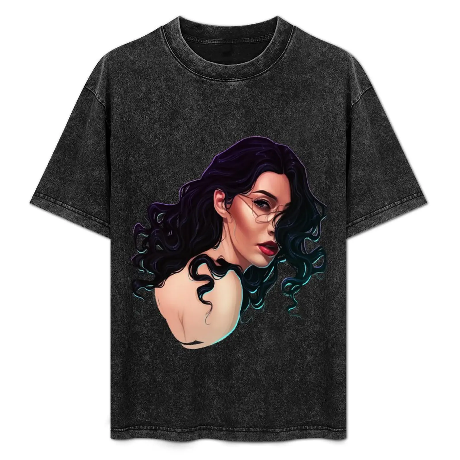 

QveenHerby T-Shirt cotton graphic tees plain graphic t shirts mens clothes