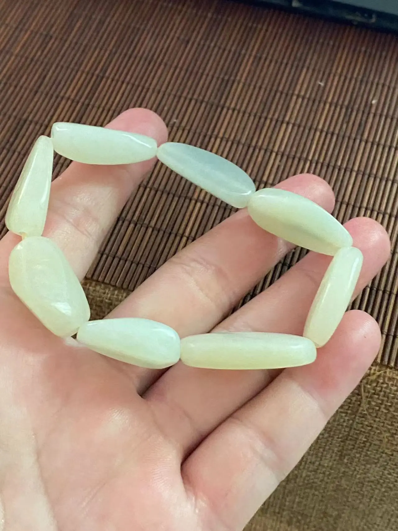 Natural 100% real white hetian jade bracelets handcarved beads jasper jadeite jade bracelet men woman emerald Jade bangles