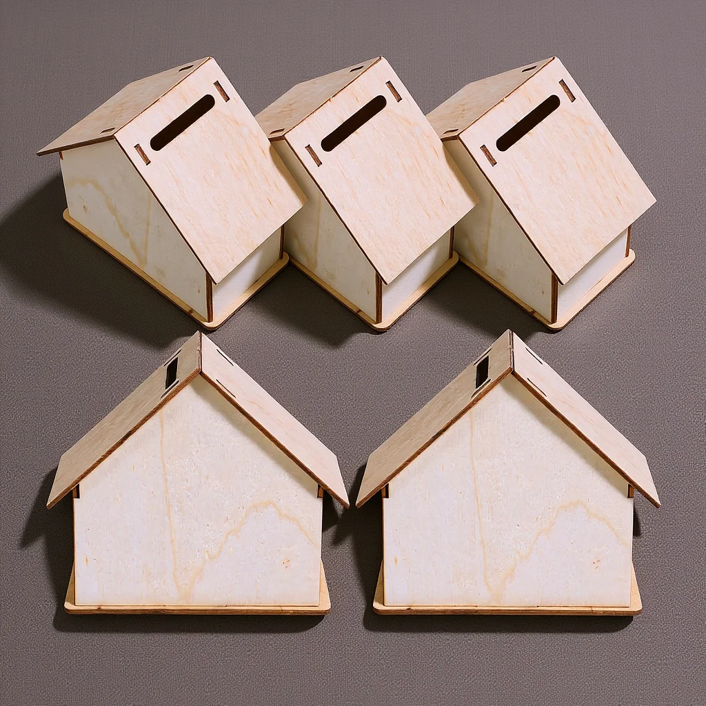 

5 Pcs Children Money Boxes Cute Coin Bank DIY for Kids Banks Crafting to Decorate Piggy