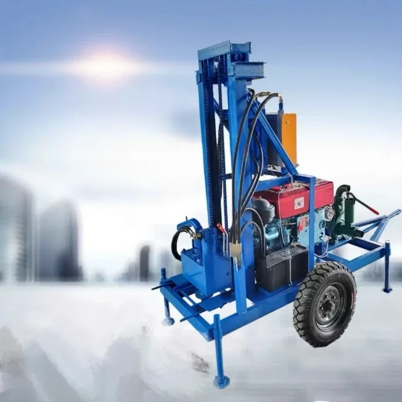 

Artesian Well Drilling Rig Small Crawler Mounted Borehole Machine 120m Core Drilling
