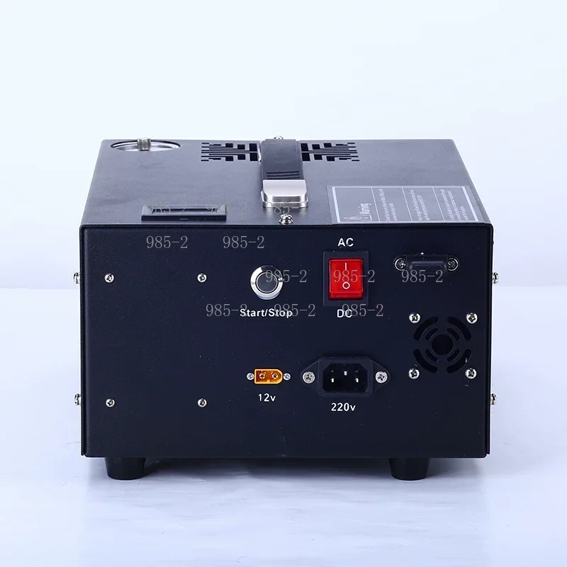 30MPa Dual Use Air Compressor Inflator, 12V Car & 220V Household Automatic High Pressure Air Pump with Built-in Power