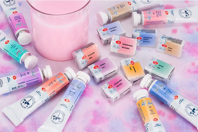 Russland Weiße Nächte Extra Feine Künstlerqualität Professionelle Aquarellfarbe 2,5 ml Volltiegel, Macaron Leuchtend & Lichtecht, Hochwertig – Detail 6