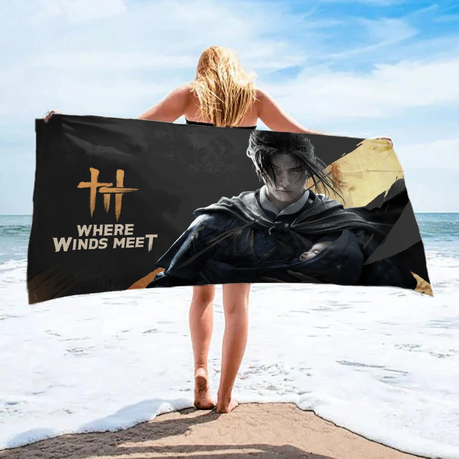 

Game Where Winds Meet Beach Towels Microfiber Towels Absorbent Quick-Drying Soft Yoga Swimming Outdoor Pool Towels Bath Towels