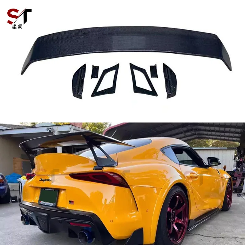 

Подходит для Toyota Supra A90 A91, хвостовой кронштейн из углеродного волокна, спойлер с фиксированным ветровым крылом, аксессуары для модификации