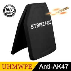 Placa à prova de balas nível ga5 10x12 polegadas nij iii nível stand alone puro pe leve anti ak47 msc 7.62mm painel balístico