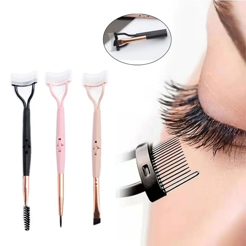 Eyelash Beauty Collapsible Separator Portable Eyelash Brush Comb Mascara Curl Eye Lash Stainless Steel Eyelash Combing Tools