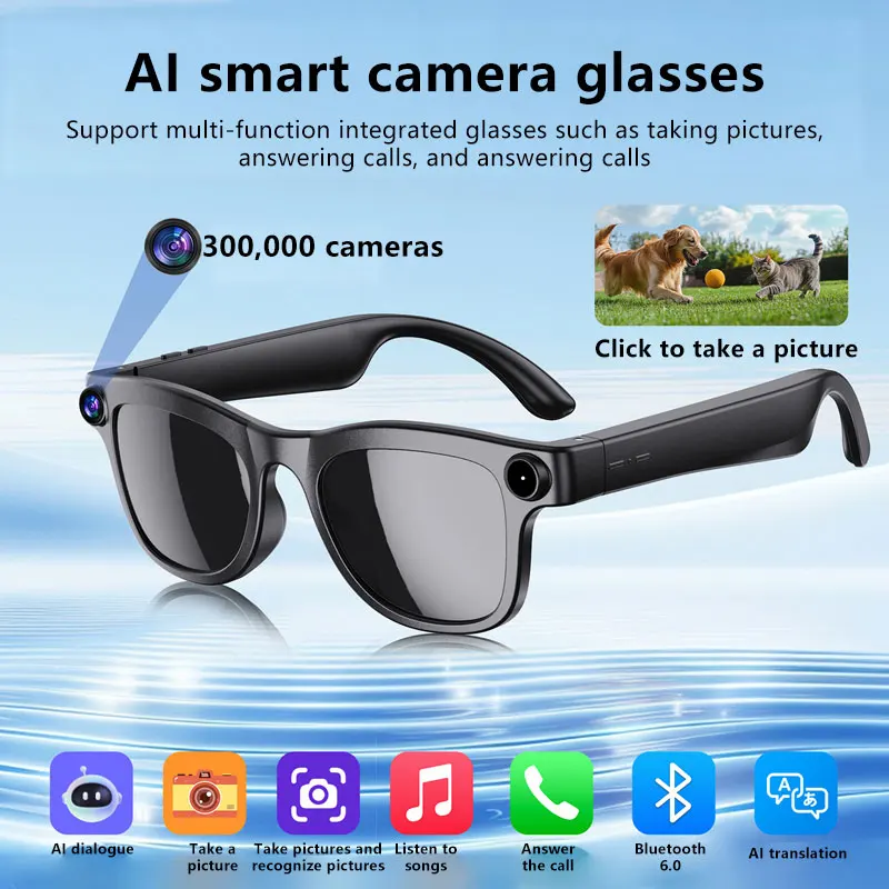 Lenovo ThinkPlus AI Smart Glasses 30W Shooting Camera HD Photo Video Voice Call Translation Waterproof Bluetooth Glasses NEW view 2