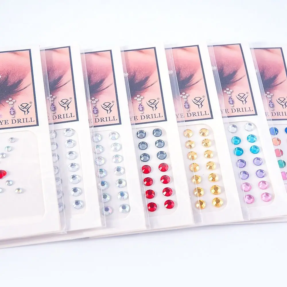 ตกแต่งศิลปะกาว Face Decal Face Body สี Rhinestone ชั่วคราว Tattoo สติกเกอร์เล็บ Charms เทศกาลแต่งหน้า Decor