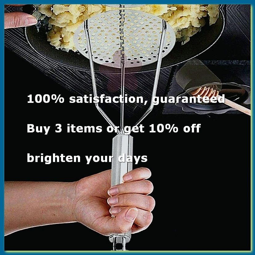 Stainless Steel Potato Masher with Handle for Creamy Mashed Potato Vegetable Fruit a Variety of Foods Kitchen Tools