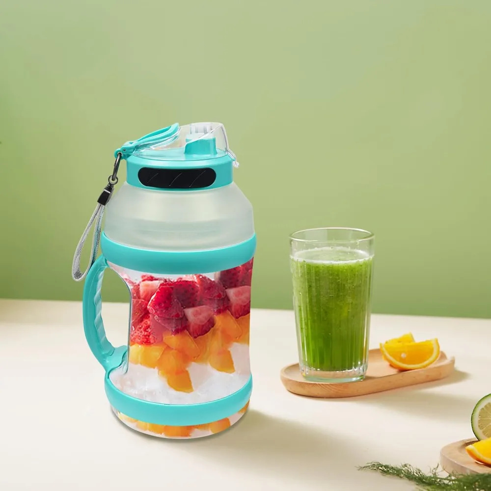 

Portable Blender with Stainless Steel Blades Personal Size Blenders USB Rechargeable Durable Blender Bottles (Blue)