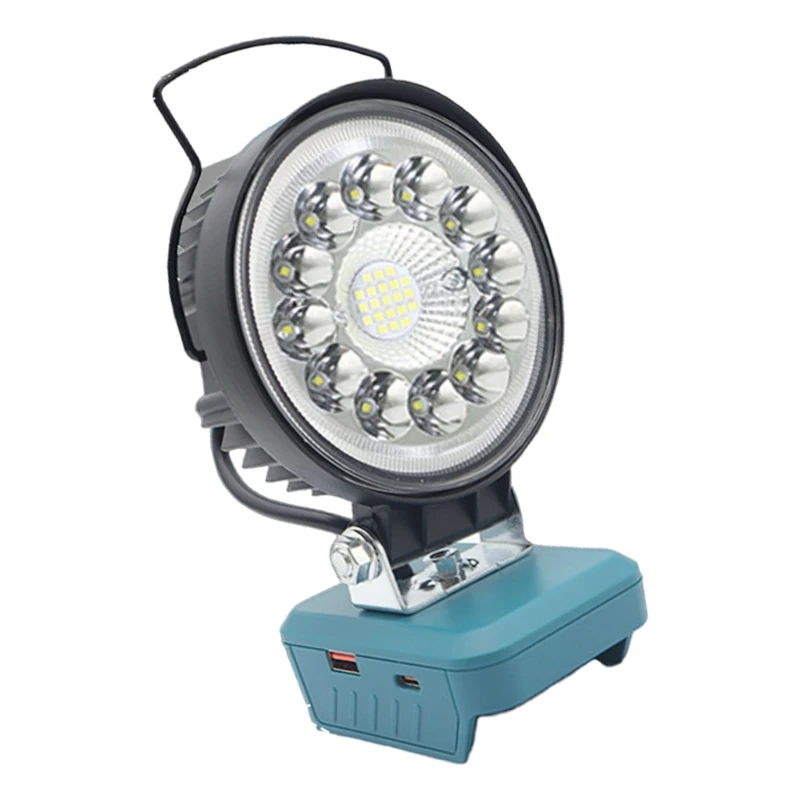 Lampa konstrukcyjna LED, jasne oświetlenie 30 26 ładowanie przez USB i typ C