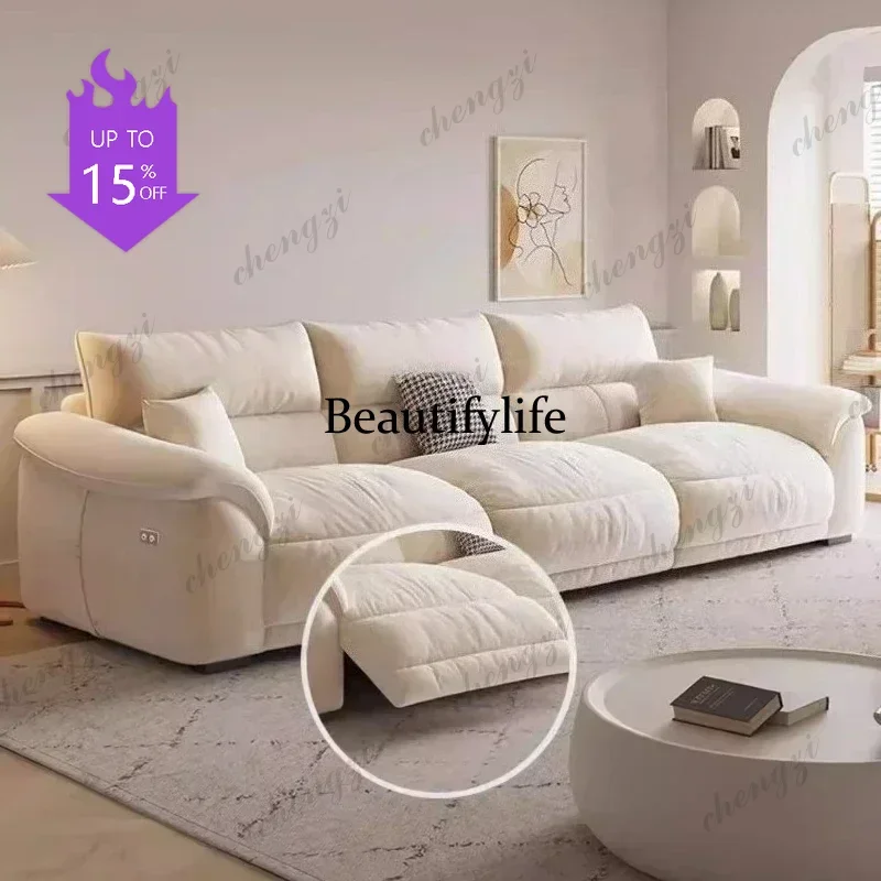 

07 Living Room Sofas And Seating Couch Home Furniture Modern Simple And Luxurious Multifunctional Electric Fabric Sofa Couchs