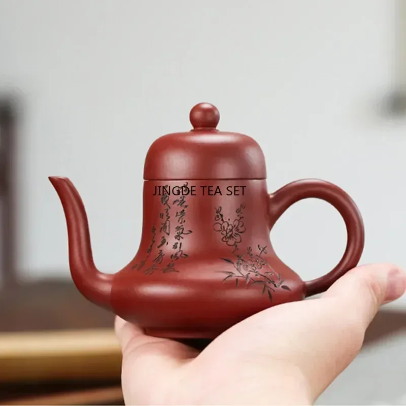 120ml Yixing Handmade Purple Clay Teapots Raw Ore Dahongpao Home Tea Pot Beauty Kettle Teaware Chinese Zisha Tea Set Accessories