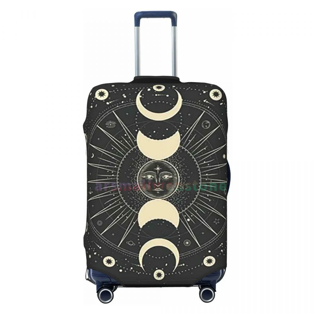 Celestial Pattern Sun And Moon Mystic Goth Witchy Luggage Cover Suitcase Protector Thicken Elasticity Dust Covered Anti-scratch