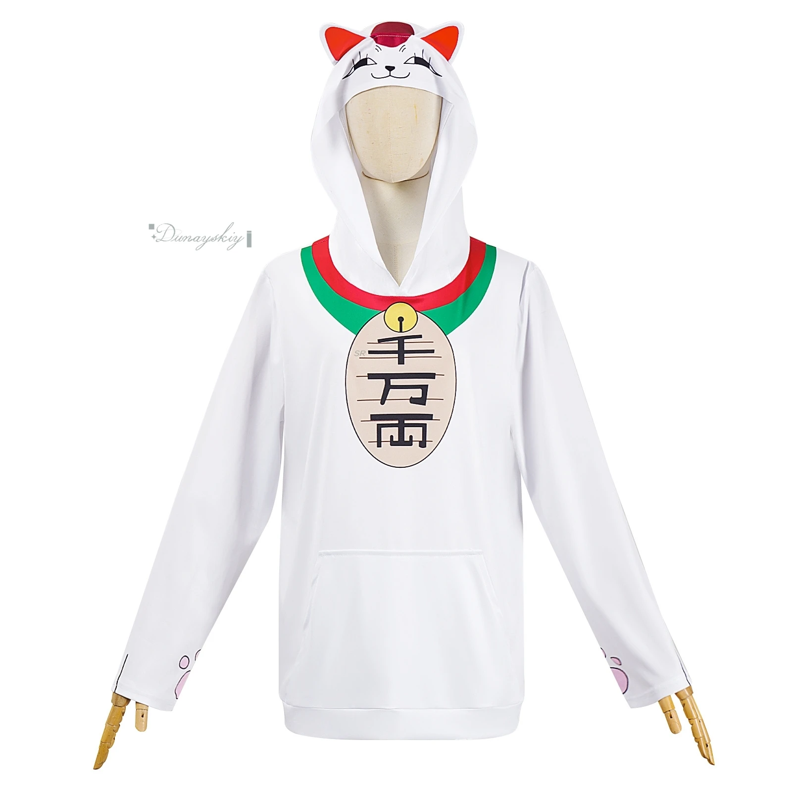 

Turbo Granny Cosplay Hoodie Anime Dandadan beckoning cat disfraz s Two types of cat dolls Halloween Carnival Party for Adult