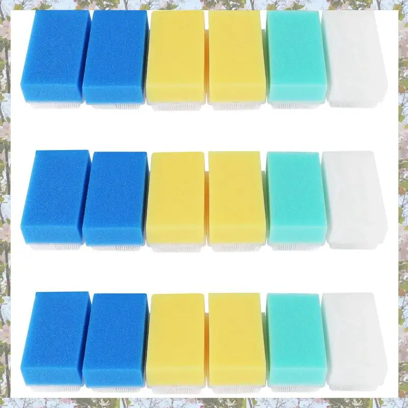 

Экологически чистая детская губка для ванны (18 шт.) Мягкая пенопластовая шайба с колыбельной крышкой, щеткой для тела, волосами и очисткой кожи головы Нежный детский сенсорный B