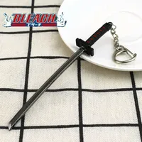 Anime BLEACH Keychains Kurosaki Ichigo Zangetsu Weapon Pendant Keyring Key Chain for Men  Backpack Accessories Cool Jewelry New