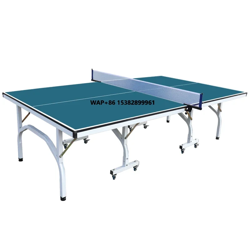 

Brilliant Series BST-T01G03 Indoor Folding Table Tennis Table Bright Moon Green with Wheels Use Outdoor Convenience