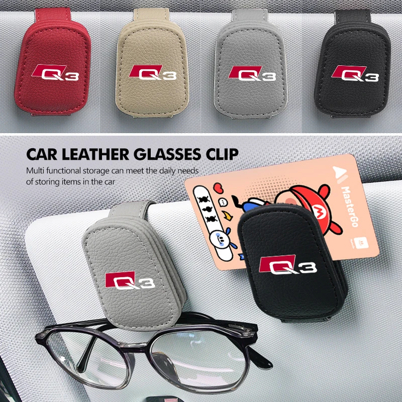 

Car Glasses Clip Portable Driving Glasses Lenses Holder For Audi Q2 Q3 Q5 Q7 Q5 A3 A4 A6 A5 A1 A8Q2 A7 Quattro TT S3 S4