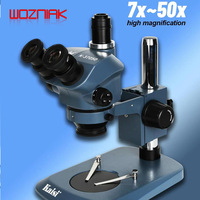 KAISI 7x-50X Continuous Zoom Binocular Trinocular Stereo Zoom Microscope For BGA Welding for Mobile Phone Maintenance