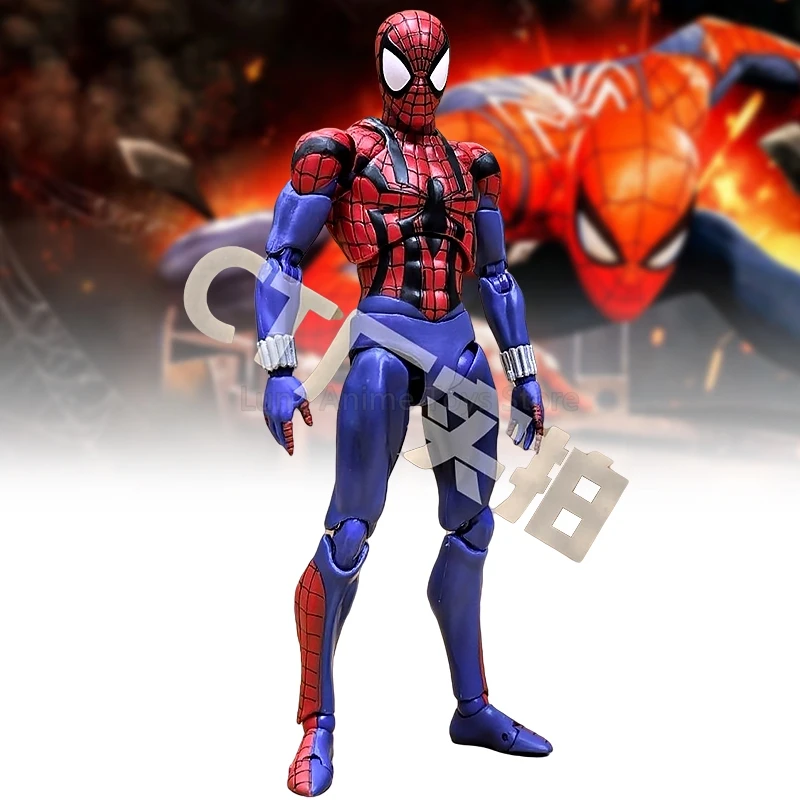 CT Toys Spiderman Mafex143 Movie Action Figures Marvel Avenger Spider-Man Peter Parker Joint Movable Model Collectible Toys Gift