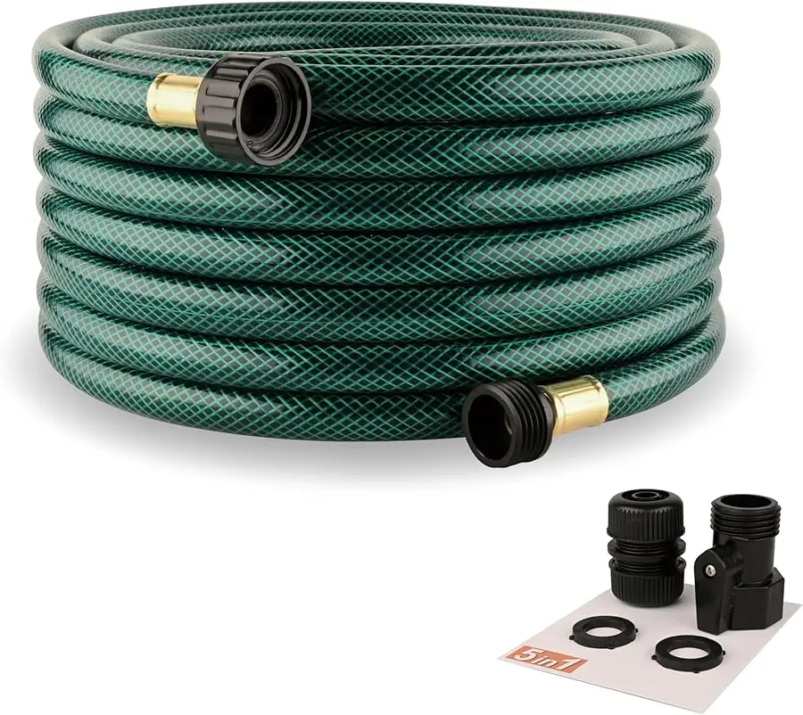 

Садовый шланг без протечек для полива: без изгиба и легкий - водяные шланги 1/2 дюйма, 50 футов с фитингами для улицы и двора