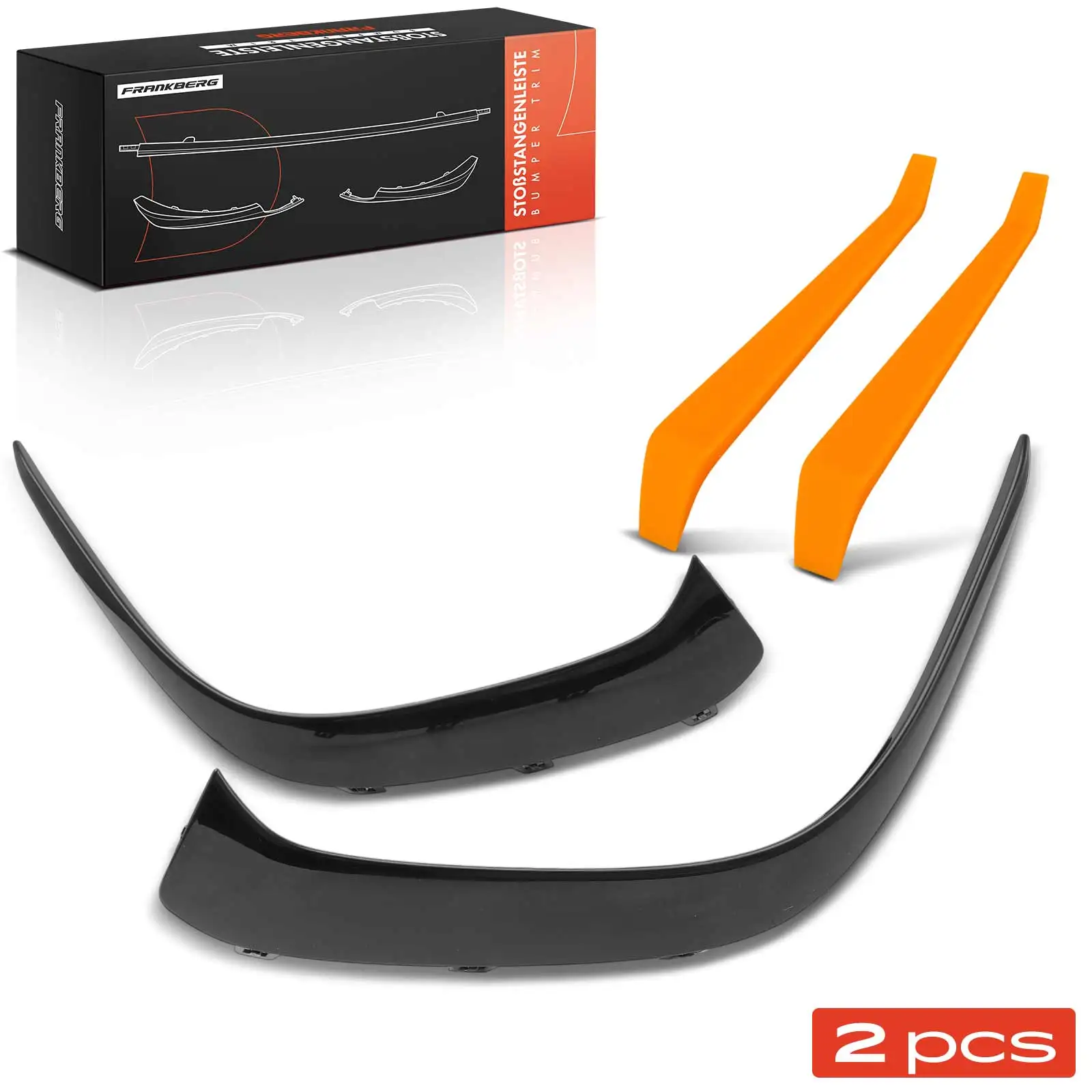 Frankberg 2x Trim Bumper Radiatorrooster Linksvoor voor Mercedes-Benz GLE 53 167 1678850810 1678850710