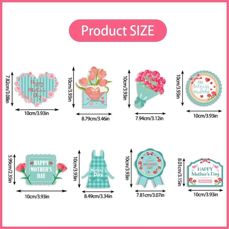Happy Mothers Day Decorations Stickers Labels Decorations Self-adhesive Stickers Labels DIY K92A