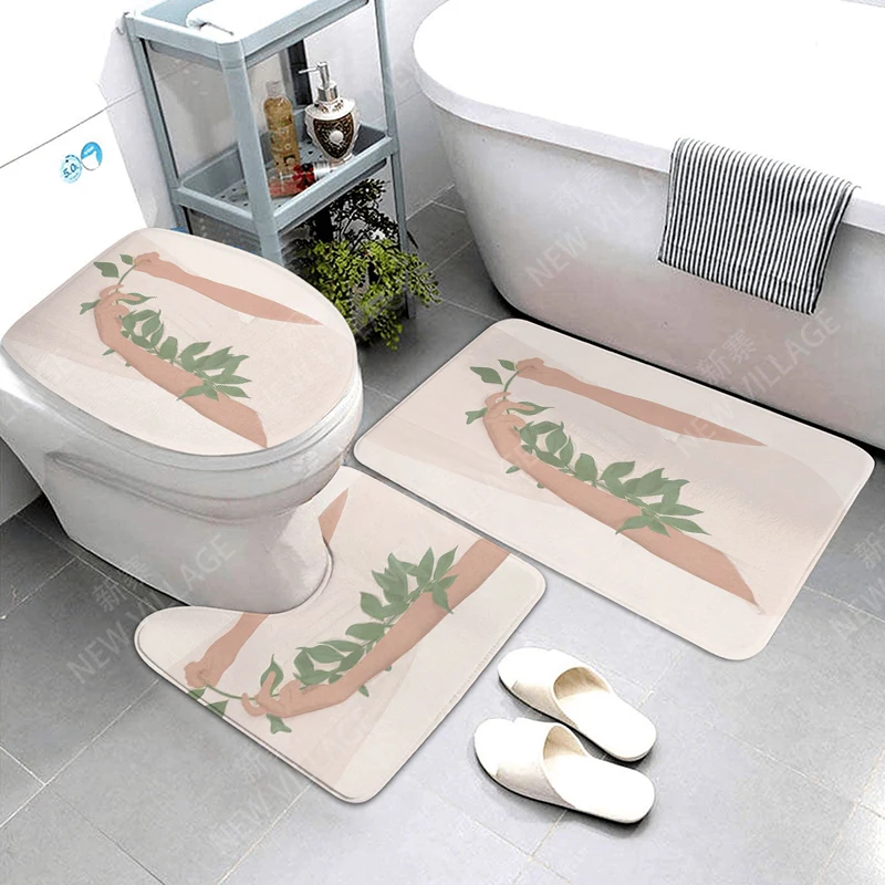 Anti-slip Bath Mat Bathroom Small Rug Shower Mat Decorative Absorbent Foot Mat Entrance Bathtub toilet rug Morandi Nordic Modern