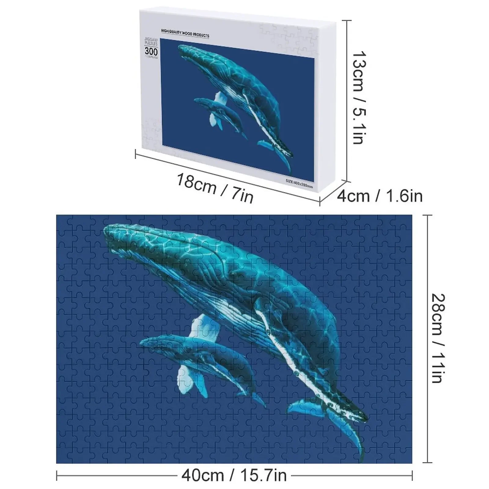 Humpback Whales Jigsaw Puzzle Photo Custom Personalized Gift Puzzle