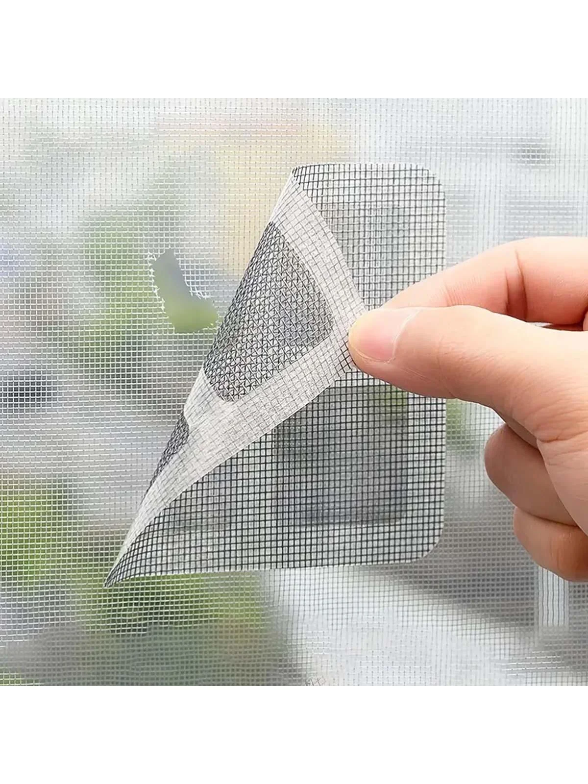 Home window screen repair tape, self-adhesive tape used to cover door and window screen holes, 6PCs