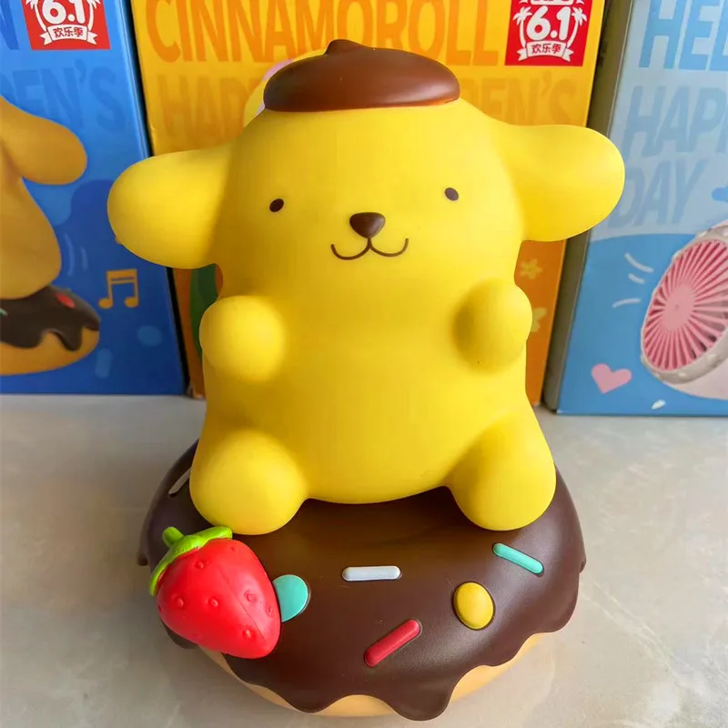 Sanrio Anime Figuren Hallo Kitty Pompon Purin Zeichentrick figuren Spieluhr Spielzeug Modell Puppe sammeln Ornamente Dekoration Kinder Geschenk