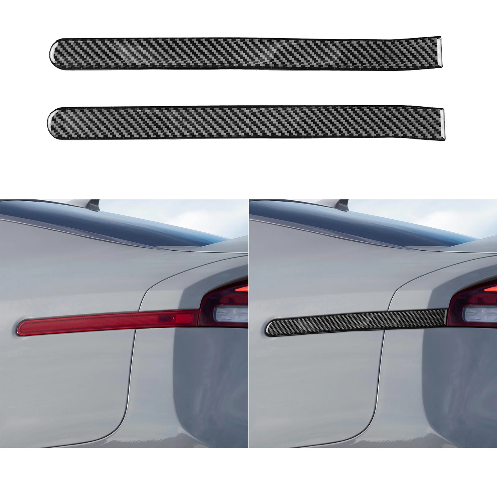 Cubiertas de luz de freno de coche, pegatina de plástico suave para Kia Stinger 2018, 2019, 2020, 2021, 2022, 2023, accesorios exteriores traseros,