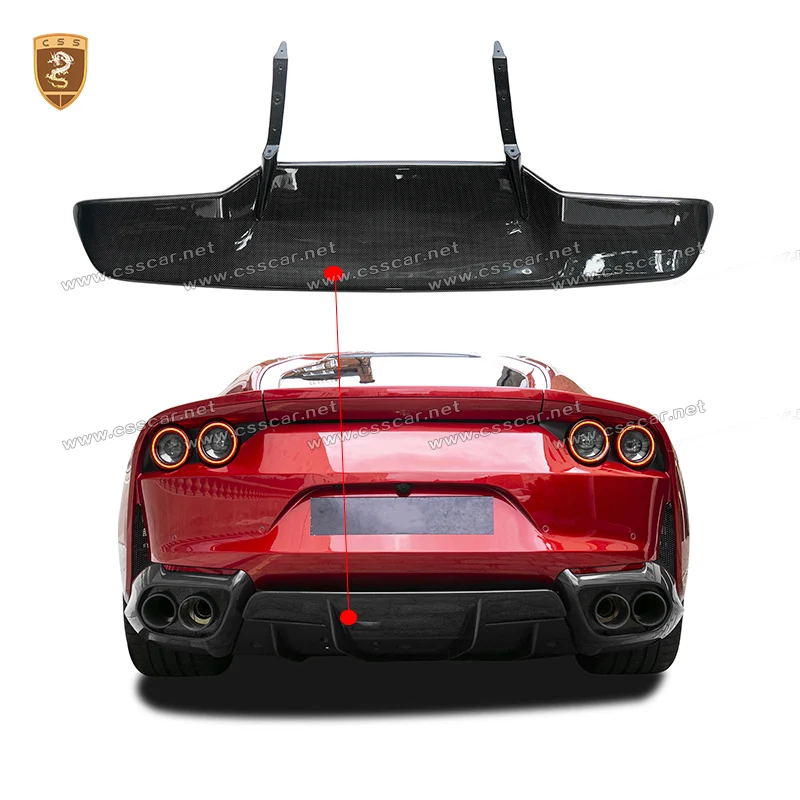 

812 OEM Style Car Rear Bumper Lower Diffuser Lip Splitter Guard For Ferrari Dry Carbon Fiber Exterior Protection Body Kits
