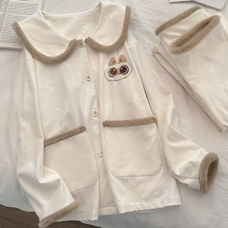Azuki-Pyjamas: Neue kreative, niedliche und cartoonartige, bequeme und stilvolle Loungewear mit schlichtem, mädchenhaftem Design, die auch außerhalb des Schlafanzugsets getragen werden kann. – Detail 5