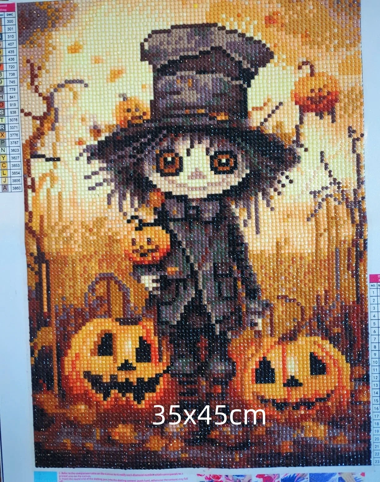 5D Diamond Painting Scarecrow , Beginner Full Diamond Embroidery Kits Crafts for Adults Home Decor Halloween Decor, Fall Gift