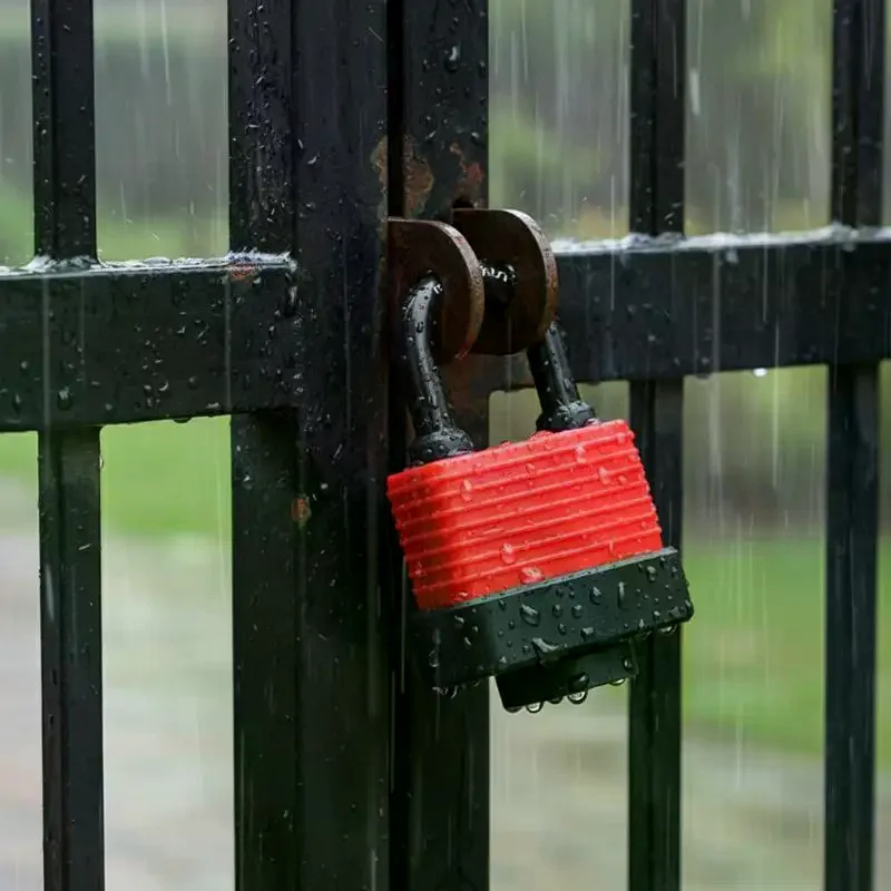 Heavy Duty 40mm Waterproof Laminated Steel Padlock Keyed Lock for Outdoor Storage Sheds Toolbox Patio Use