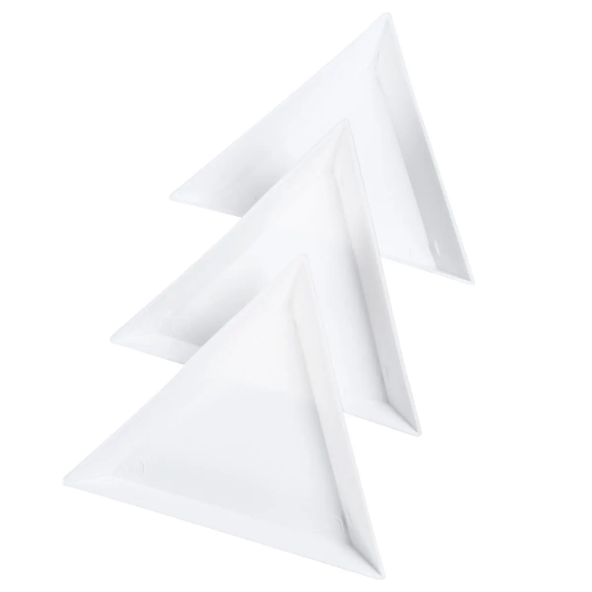20 pezzi di plastica triangolo gioielli piatti smistamento vassoi per perline strass gioielli fai da te forniture leggere facili da versare