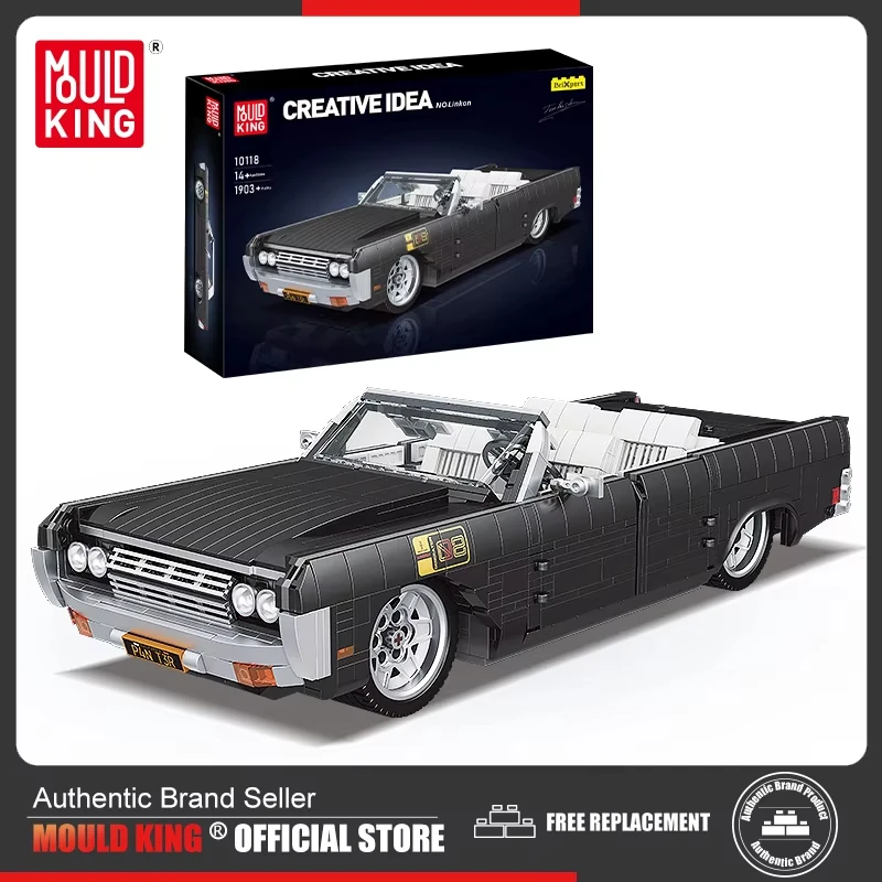 Mold King DIY 10118 techniczny samochód klocki do budowy Continental Sport samochód wyścigowy zabawki montaż zestaw klocków Model prezent na boże narodzenie